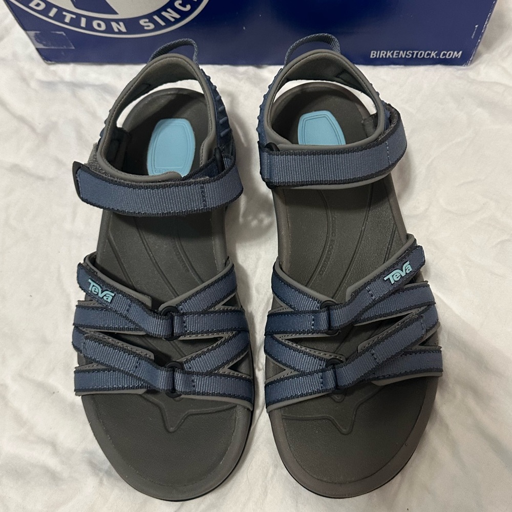 Teva Tirra sandals Bering blue hiking shoes women 7 outdoor Velcro strap navy - Picture 10 of 16
